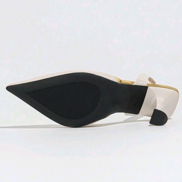 New Fashion Golden Pearl Decorated Elegant High Heels Party Shoes For Women - Picture 7 of 8